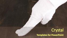  Presentation with cleanliness - Slide set having checking cleanliness on wooden background background and a tawny brown colored foreground