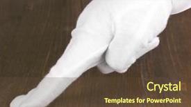  Presentation with cleanliness - Colorful slide set enhanced with checking cleanliness on wooden background backdrop and a tawny brown colored foreground