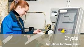  Presentation with woman engineer - Beautiful PPT theme featuring coffee bean fresh healthy for sex background note shallow depth of field backdrop and a cream colored foreground