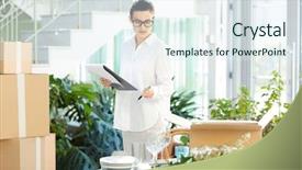  Presentation with paper making - Slides enhanced with checking goods and making note background and a  colored foreground