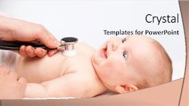  Presentation with heart beat - Beautiful slides featuring checking heart beat and lung backdrop and a sky blue colored foreground