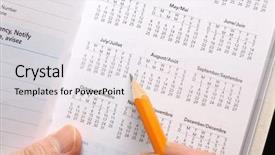  Presentation with change of date - Presentation featuring checking important date on calendar background and a white colored foreground