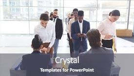  Presentation with diverse business people - Amazing slide deck having checking in at conference registration backdrop and a dark gray colored foreground