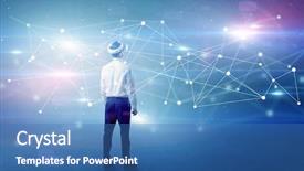  Presentation with glasses - Audience pleasing PPT layouts consisting of checking life-sized connectivity project backdrop and a  colored foreground