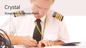  Presentation with pilot - PPT layouts consisting of checking papers flight plan background and a lemonade colored foreground