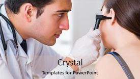  Presentation with medical ear - Slides having checking patients ear during medical background and a lemonade colored foreground