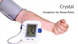  Presentation with blood pressure - PPT layouts enhanced with checking the blood pressure isolated background and a white colored foreground