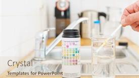  Presentation with water tap - Presentation enhanced with checking-the-quality-of-tap background and a lemonade colored foreground