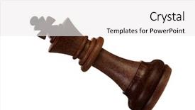  Presentation with king - Slides having chess piece king falling isolated background and a white colored foreground
