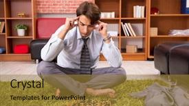  Presentation with siblings playing chess - Audience pleasing PPT layouts consisting of young handsome boss playing chess backdrop and a tawny brown colored foreground