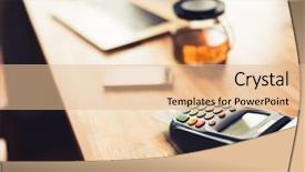  Presentation with credit card - Slides consisting of checkout machines - using a credit card machine background and a  colored foreground