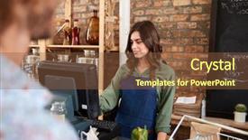  Presentation with grocery store - Presentation theme having checkout of sustainable plastic free background and a tawny brown colored foreground