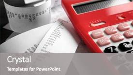  Presentation with checks - Presentation design enhanced with checks on table tax background and a gray colored foreground