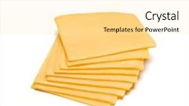  Presentation with cheddar - Presentation theme having cheddar cheese slices on white background and a blonde colored foreground