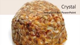  Presentation with cheddar - Presentation theme having cheddar cheese spread with almonds background and a coral colored foreground