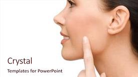  Presentation with health - Presentation theme consisting of cheeks - beauty and health concept background and a sky blue colored foreground