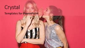  Presentation with two black women - Beautiful theme featuring cheeky - photo of two seductive women backdrop and a coral colored foreground