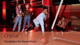  Presentation with african ethnicity - Amazing slide deck having cheerful-active-guy-of-african backdrop and a red colored foreground