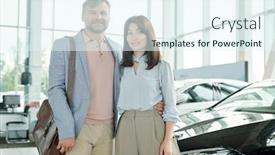 Presentation with smart cars - Cool new presentation with cheerful-affectionate-middle-aged-couple backdrop and a sky blue colored foreground