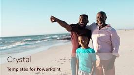  Presentation with retirement - Presentation theme with cheerful-african-american-male-multigeneration background and a lemonade colored foreground