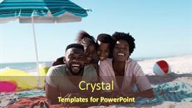  Presentation with african american children - PPT layouts enhanced with cheerful-african-american-parents background and a tawny brown colored foreground