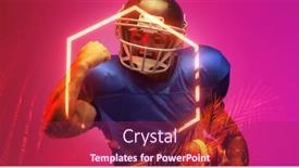  Presentation with nature purple - Presentation enhanced with cheerful-american-football-player-gesturing background and a violet colored foreground