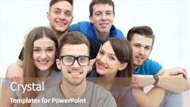  Presentation with chandigarh university - Audience pleasing theme consisting of cheerful and happy university student backdrop and a  colored foreground