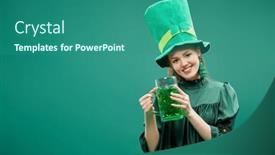 Presentation with green - PPT layouts having cheerful-attractive-girl-dressed background and a  colored foreground