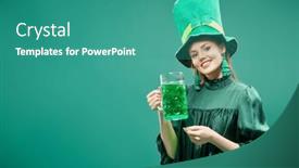  Presentation with green - Slides featuring cheerful-attractive-girl-dressed background and a teal colored foreground