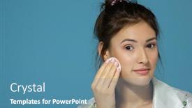  Presentation with teen girl - PPT layouts with cheerful-attractive-teen-girl-clean background and a teal colored foreground