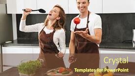  Presentation with cheerful - Cool new presentation theme with cheerful-attractive-young-couple-wearing backdrop and a tawny brown colored foreground