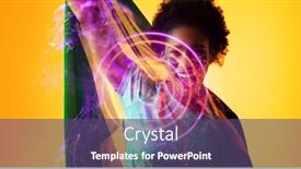  Presentation with face match - PPT theme with cheerful-biracial-female-soccer-player background and a violet colored foreground