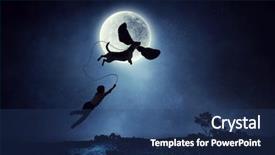  Presentation with radiology dog - Beautiful slides featuring cheerful boy and dog mixed backdrop and a ocean colored foreground