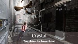  Presentation with dog - Slides enhanced with cheerful-boy-and-dog-mixed background and a dark gray colored foreground