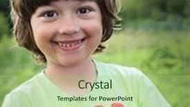  Presentation with berries - Colorful theme enhanced with cheerful boy with basket of berries backdrop and a mint green colored foreground