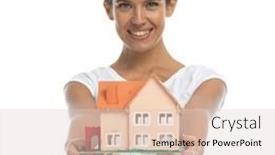  Presentation with giving - Beautiful slides featuring cheerful-casual-woman-giving-home backdrop and a lemonade colored foreground