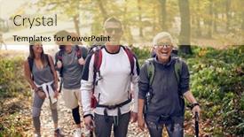  Presentation with woods - Slides consisting of cheerful-couples-enjoying-the-walk background and a lemonade colored foreground