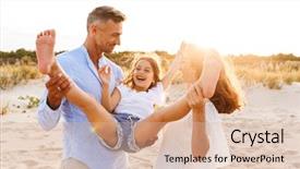  Presentation with good - PPT layouts enhanced with cheerful family spending good time background and a lemonade colored foreground