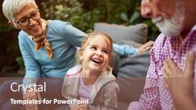  Presentation with grandparents - PPT layouts featuring cheerful-female-child-having-fun background and a violet colored foreground