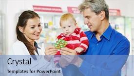  Presentation with pharmacy tablet - Presentation theme featuring dietary drink breakfast tropical mango smoothie with fresh pieces of mango blueberries coconut and mint leaves in a glass jar on a white marble table copy space top view background and a  colored foreground.