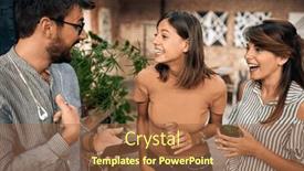  Presentation with togetherness - PPT layouts with cheerful-friends-at-the-bar background and a tawny brown colored foreground