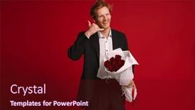  Presentation with ginger - Presentation consisting of cheerful-ginger-man-in-black background and a wine colored foreground