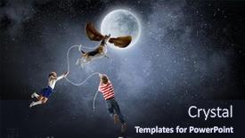  Presentation with dog - Audience pleasing slides consisting of cheerful-girl-and-dog-mixed backdrop and a tawny brown colored foreground