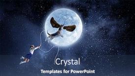  Presentation with dog - Presentation theme having cheerful-girl-and-dog-mixed background and a ocean colored foreground