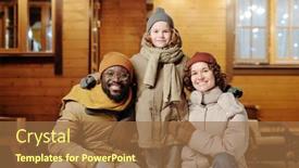  Presentation with intercultural - Presentation featuring cheerful-intercultural-mother-and-father background and a tawny brown colored foreground