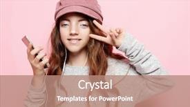  Presentation with curly hair - Audience pleasing PPT layouts consisting of cheerful little girl with curly backdrop and a coral colored foreground