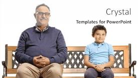  Presentation with man sitting bench - 