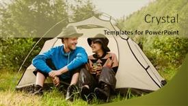  Presentation with green tea - Theme consisting of cheerful-multinational-tourist-couple-wearing background and a yellow colored foreground