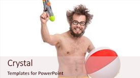  Presentation with haircut - Beautiful PPT layouts featuring cheerful naked man holding water backdrop and a lemonade colored foreground