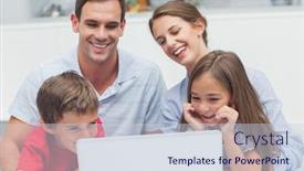  Presentation with children parents - Presentation design featuring cheerful-parents-and-children-using background and a lemonade colored foreground